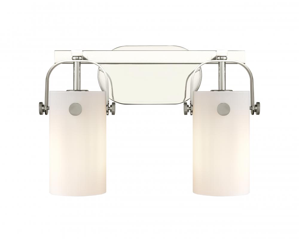 Pilaster II Cylinder - 2 Light - 15 inch - Polished Nickel - Bath Vanity Light