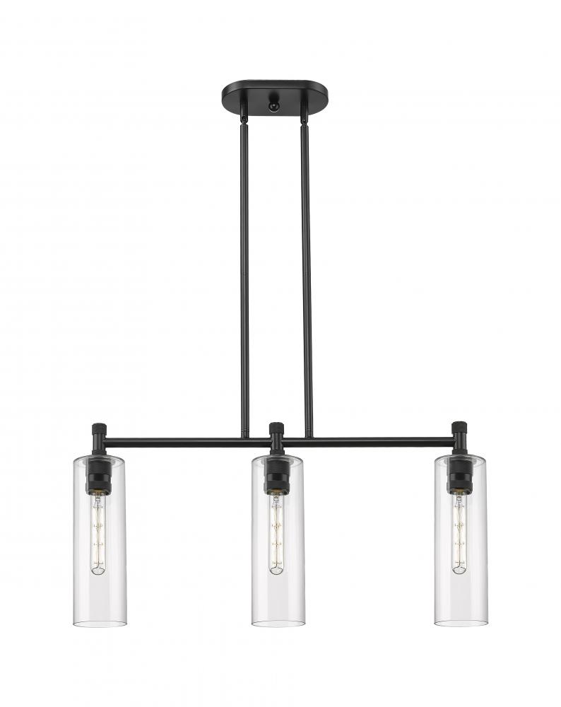 Crown Point - 3 Light - 31 inch - Matte Black - Island Light