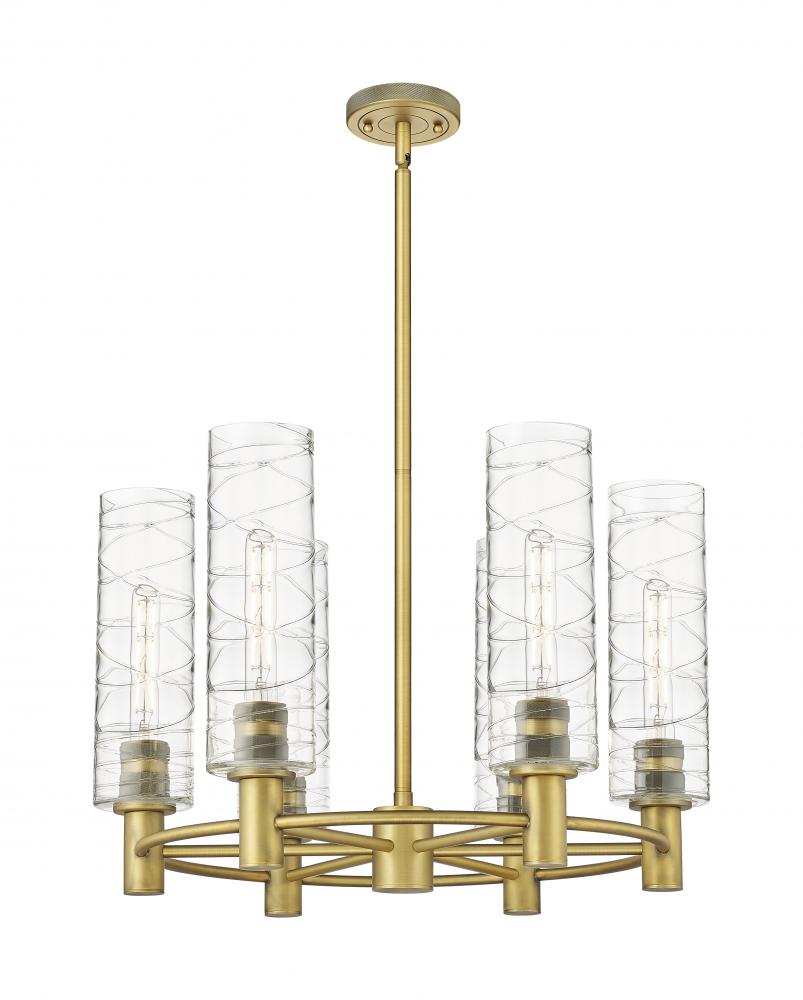 Crown Point - 6 Light - 24 inch - Brushed Brass - Chandelier