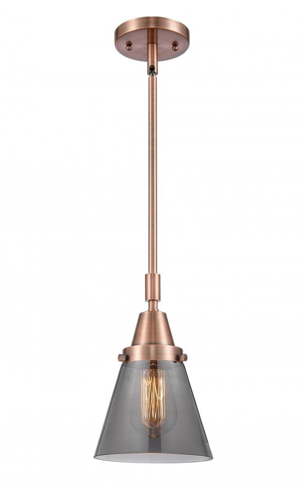 Cone - 1 Light - 6 inch - Antique Copper - Mini Pendant