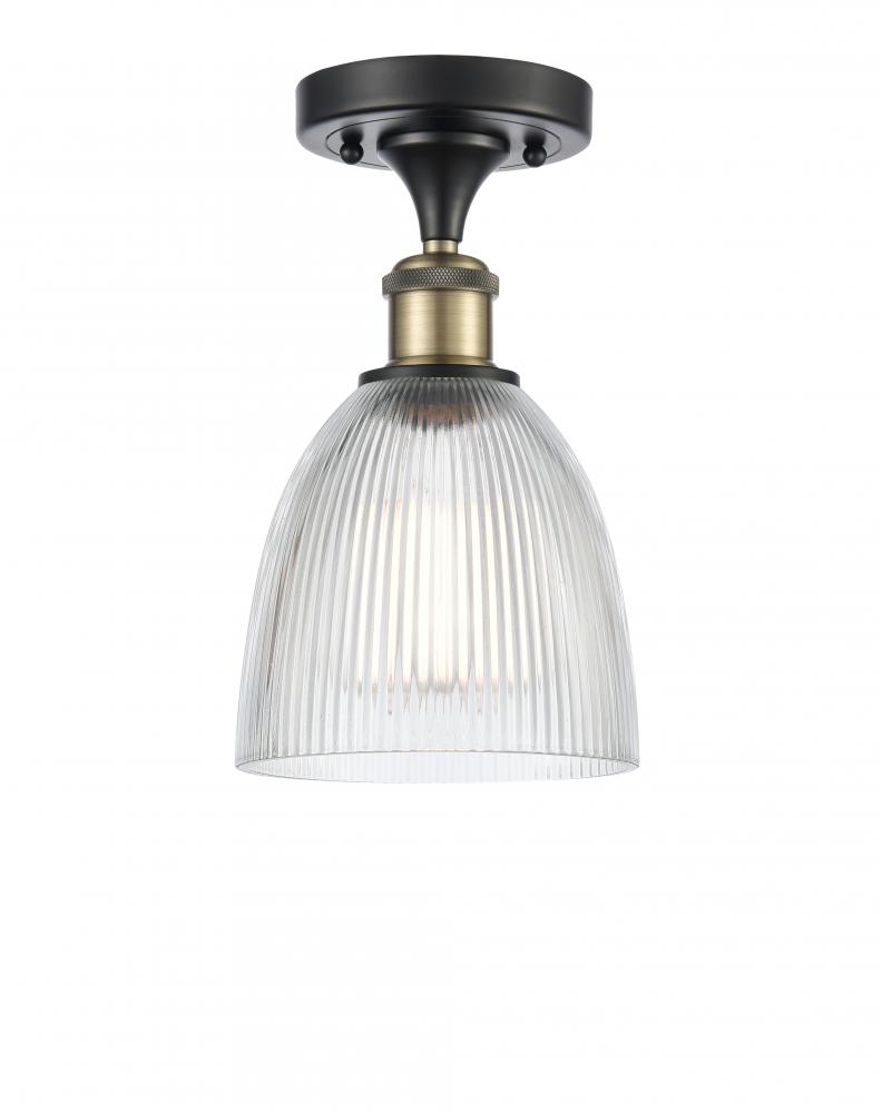 Castile - 1 Light - 6 inch - Black Antique Brass - Semi-Flush Mount