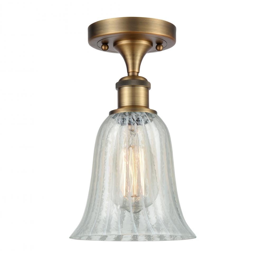 Hanover - 1 Light - 6 inch - Brushed Brass - Semi-Flush Mount