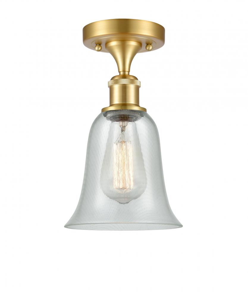 Hanover - 1 Light - 6 inch - Satin Gold - Semi-Flush Mount