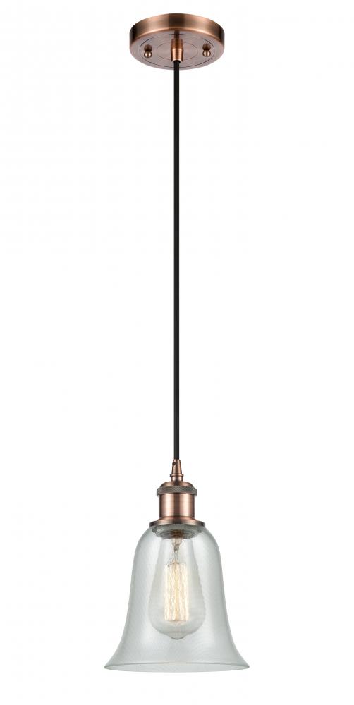 Hanover - 1 Light - 6 inch - Antique Copper - Cord hung - Mini Pendant