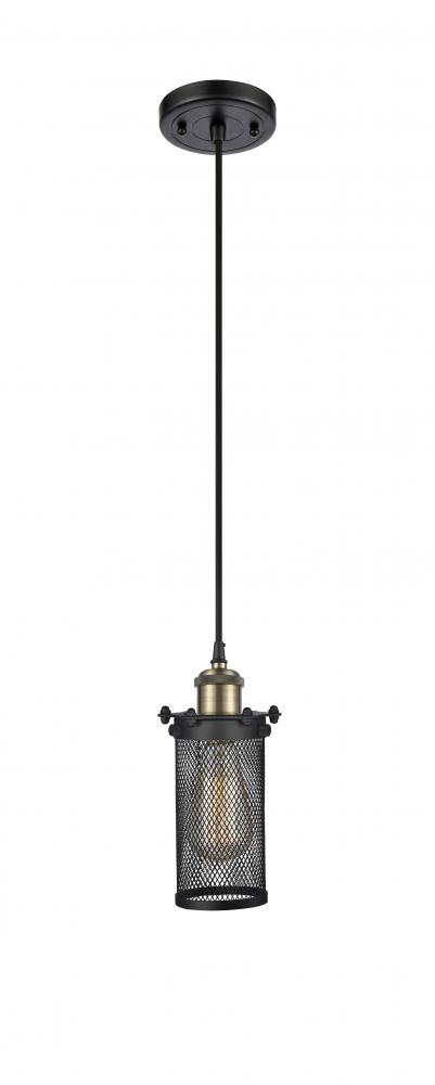 Bleecker - 1 Light - 4 inch - Brushed Satin Nickel - Cord hung - Mini Pendant