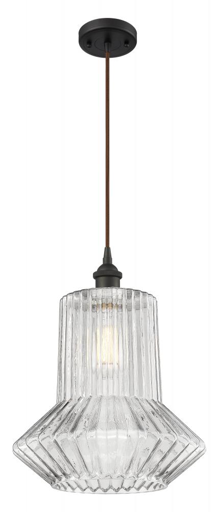 Springwater - 1 Light - 12 inch - Oil Rubbed Bronze - Cord hung - Mini Pendant