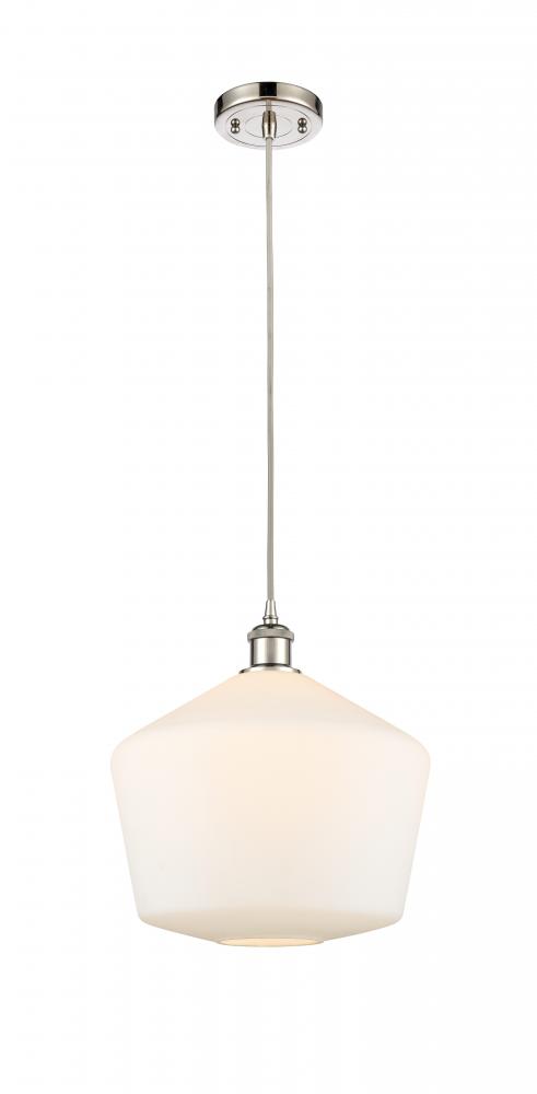 Cindyrella - 1 Light - 12 inch - Polished Nickel - Cord hung - Mini Pendant