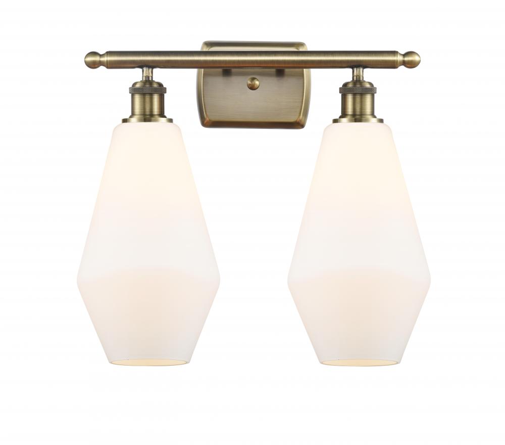 Cindyrella - 2 Light - 17 inch - Antique Brass - Bath Vanity Light