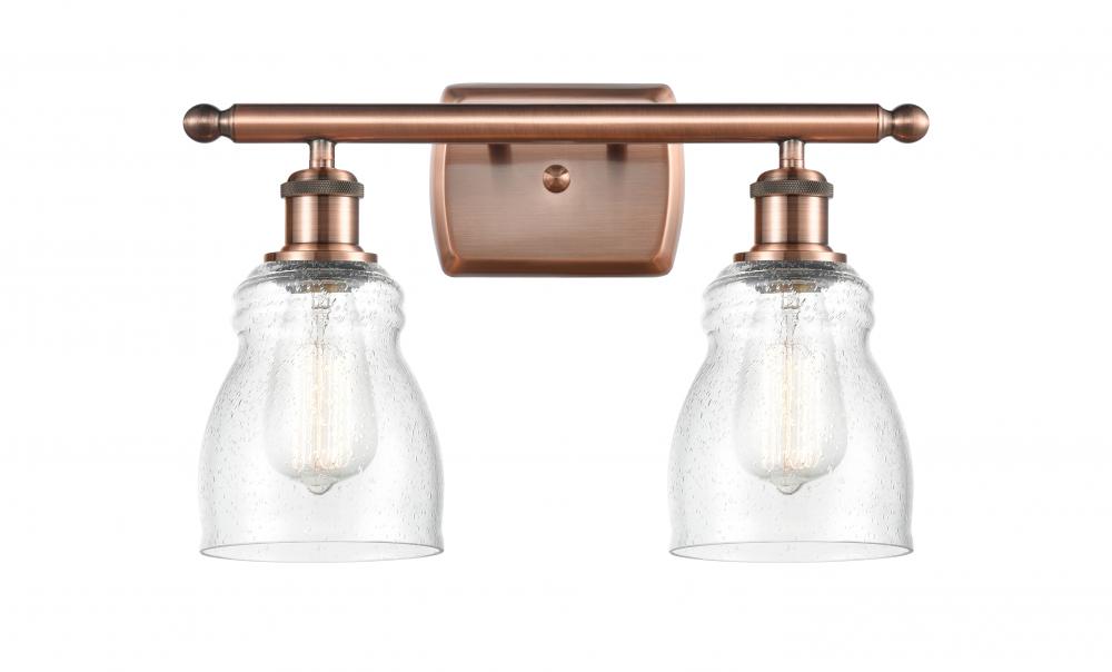 Ellery - 2 Light - 15 inch - Antique Copper - Bath Vanity Light