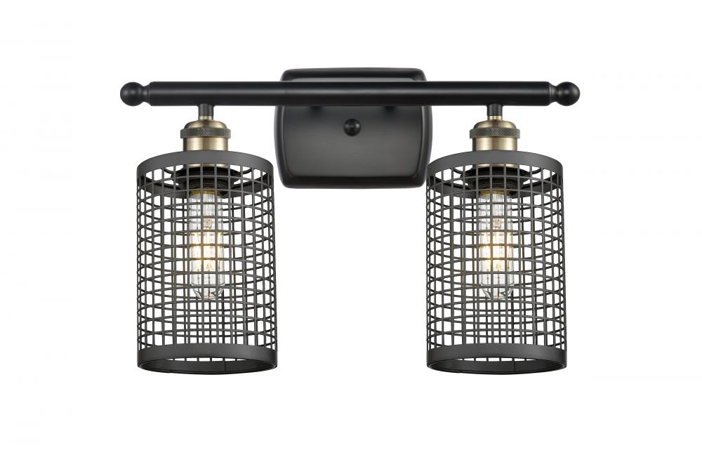 Nestbrook - 2 Light - 15 inch - Black Antique Brass - Bath Vanity Light