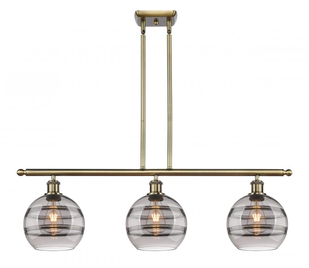 Rochester - 3 Light - 36 inch - Antique Brass - Cord hung - Island Light