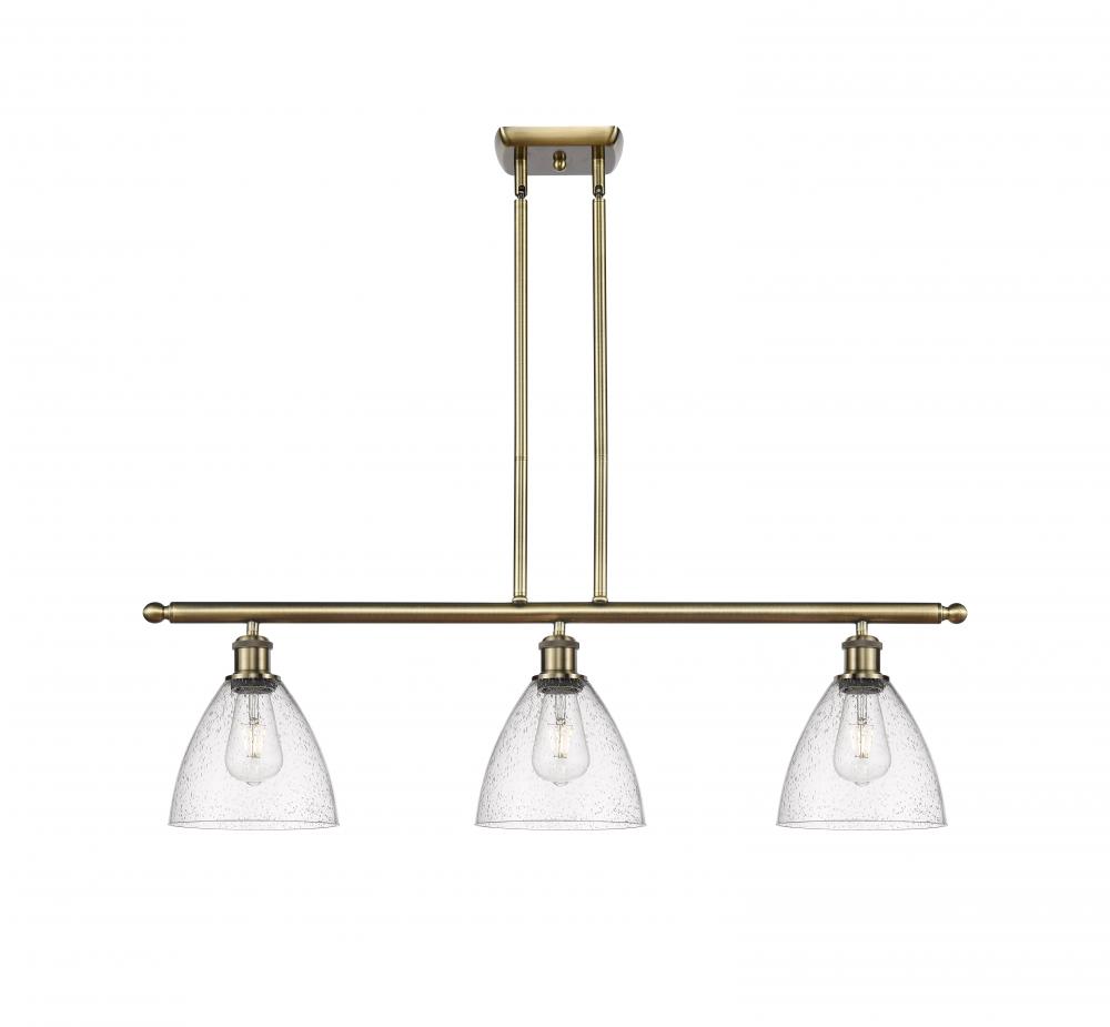 Bristol - 3 Light - 36 inch - Antique Brass - Cord hung - Island Light