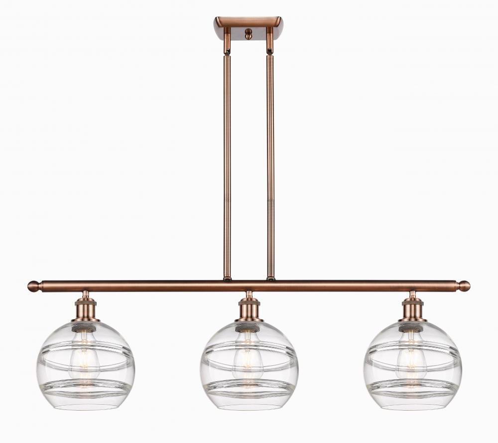 Rochester - 3 Light - 36 inch - Antique Copper - Cord hung - Island Light