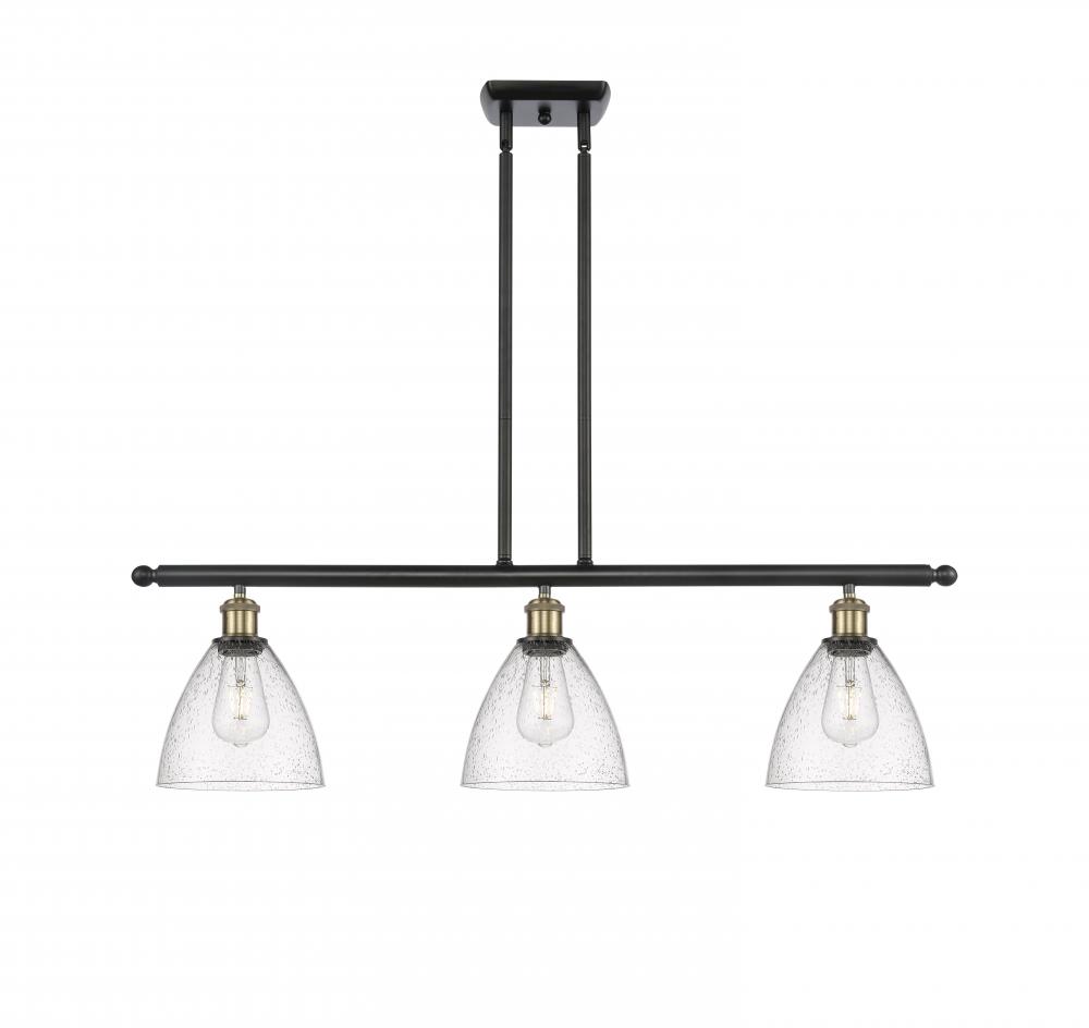 Bristol - 3 Light - 36 inch - Black Antique Brass - Cord hung - Island Light