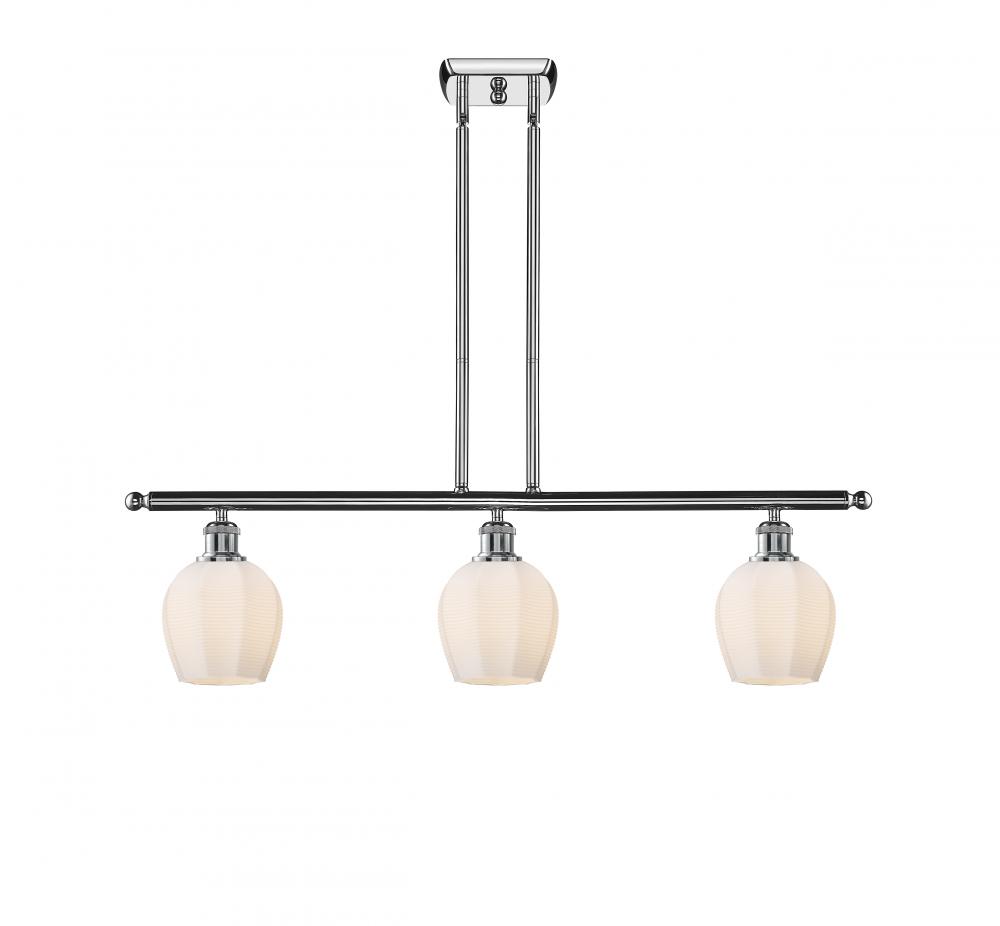 Norfolk - 3 Light - 36 inch - Polished Chrome - Cord hung - Island Light