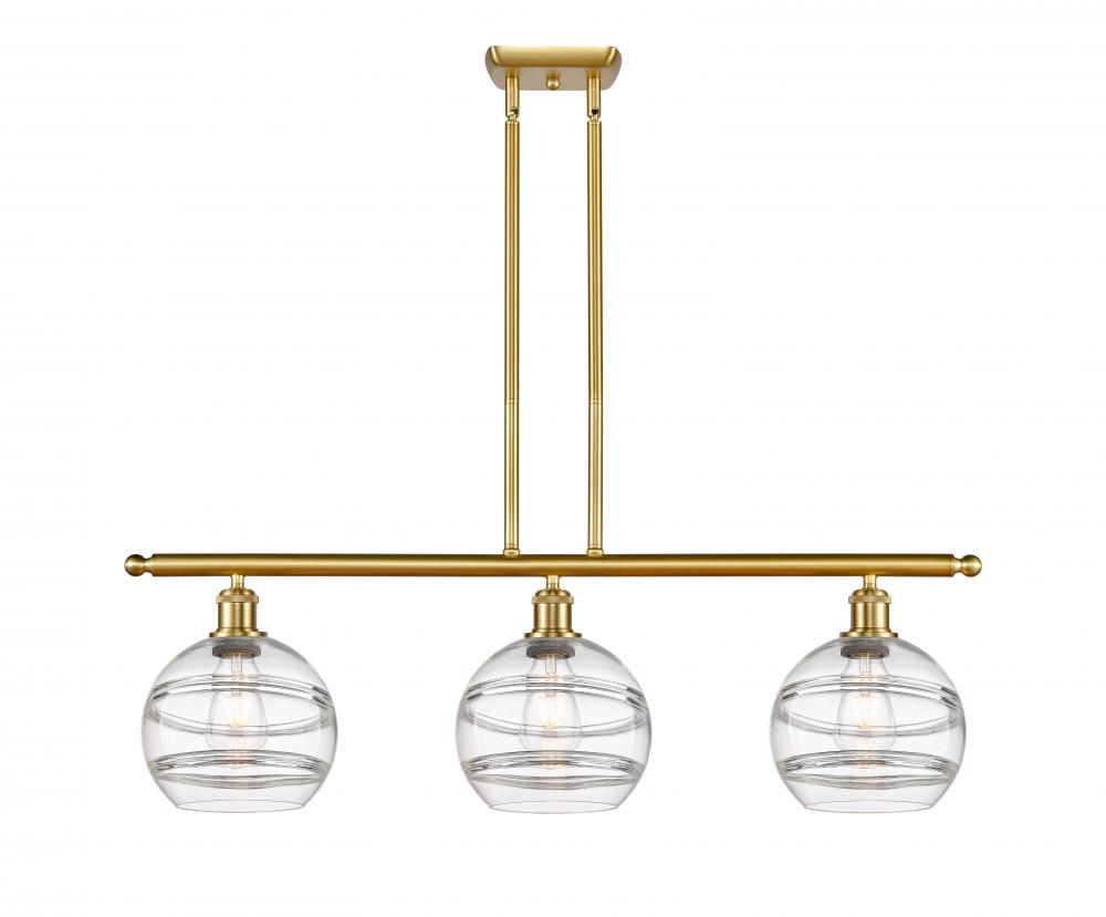 Rochester - 3 Light - 36 inch - Satin Gold - Cord hung - Island Light