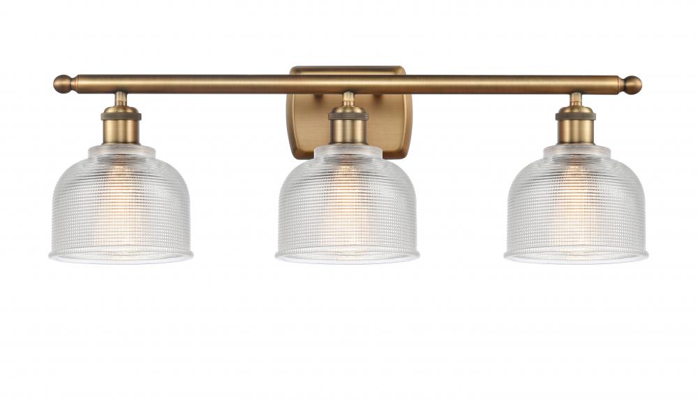 Dayton - 3 Light - 26 inch - Brushed Brass - Bath Vanity Light