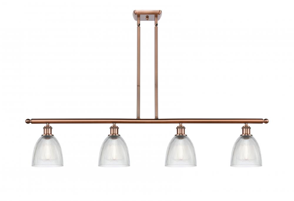 Castile - 4 Light - 48 inch - Antique Copper - Cord hung - Island Light