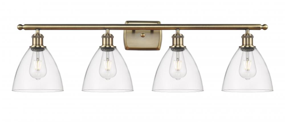 Bristol - 4 Light - 38 inch - Antique Brass - Bath Vanity Light