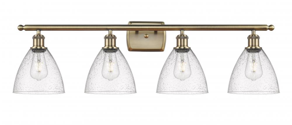 Bristol - 4 Light - 38 inch - Antique Brass - Bath Vanity Light