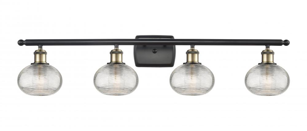 Ithaca - 4 Light - 36 inch - Black Antique Brass - Bath Vanity Light