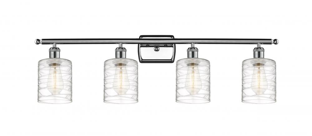 Cobbleskill - 4 Light - 35 inch - Polished Chrome - Bath Vanity Light