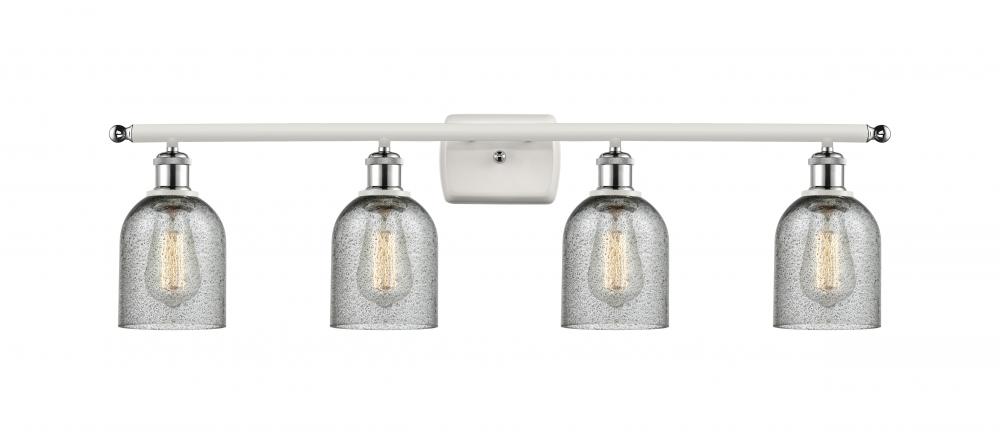 Caledonia - 4 Light - 35 inch - White Polished Chrome - Bath Vanity Light