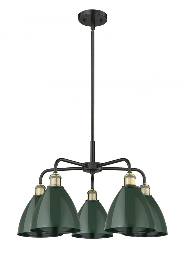 Plymouth - 5 Light - 26 inch - Black Antique Brass - Chandelier