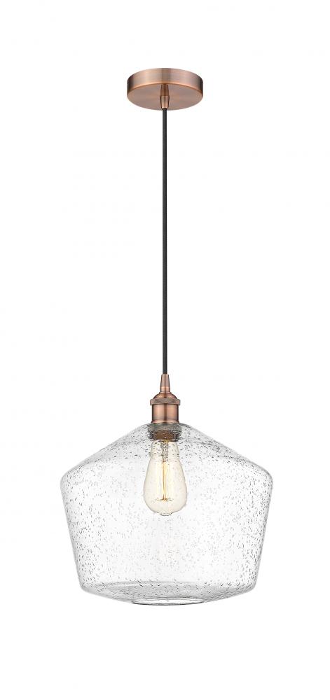 Cindyrella - 1 Light - 12 inch - Antique Copper - Cord hung - Mini Pendant