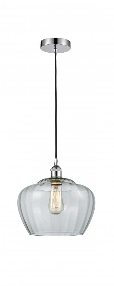 Fenton - 1 Light - 11 inch - Polished Chrome - Cord hung - Mini Pendant