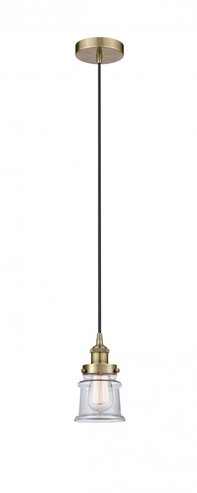 Canton - 1 Light - 5 inch - Antique Brass - Cord hung - Mini Pendant