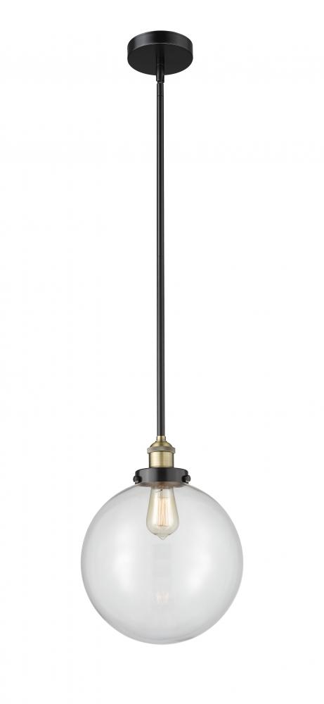 Beacon - 1 Light - 12 inch - Black Antique Brass - Cord hung - Mini Pendant