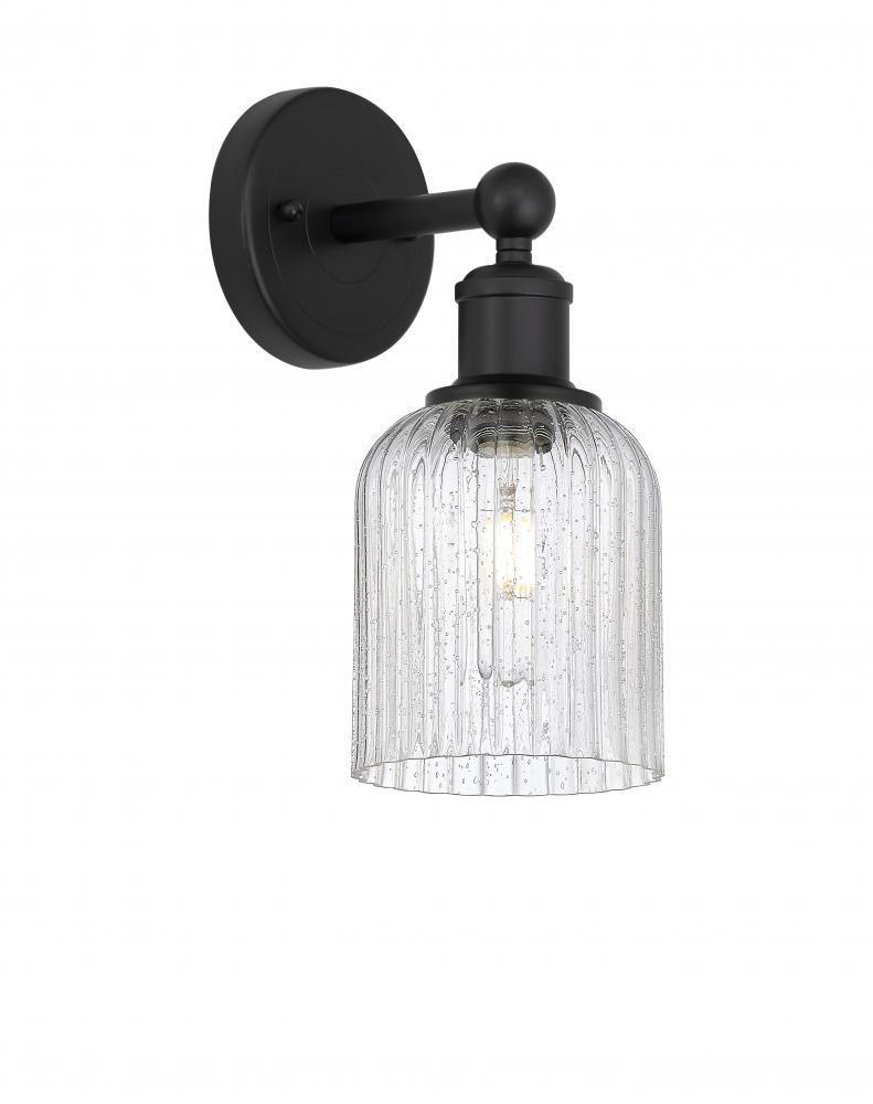 Bridal Veil - 1 Light - 5 inch - Matte Black - Sconce