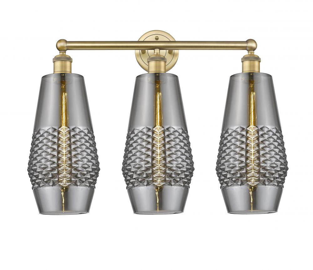 Windham - 3 Light - 25 inch - Brushed Brass - Bath Vanity Light