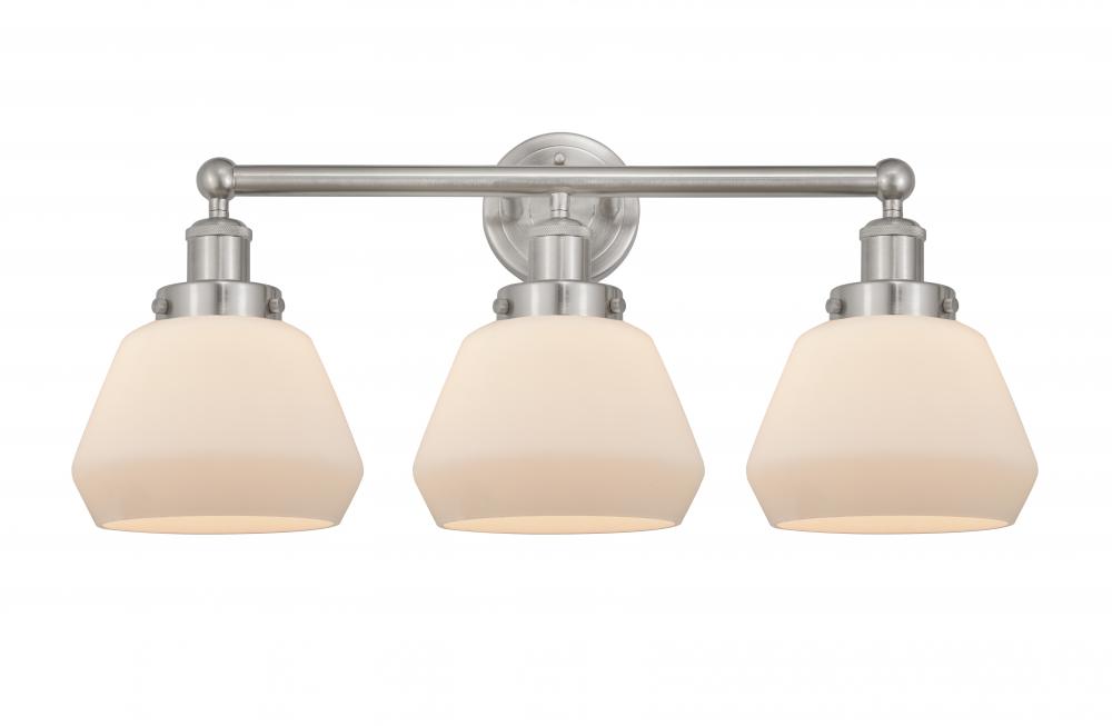 Fulton - 3 Light - 25 inch - Brushed Satin Nickel - Bath Vanity Light