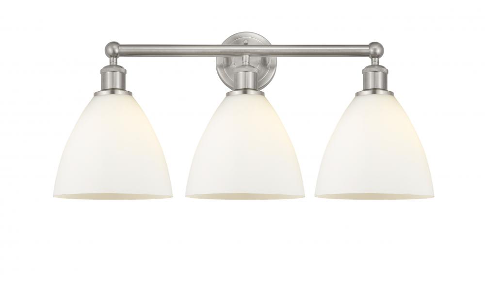 Bristol - 3 Light - 26 inch - Brushed Satin Nickel - Bath Vanity Light