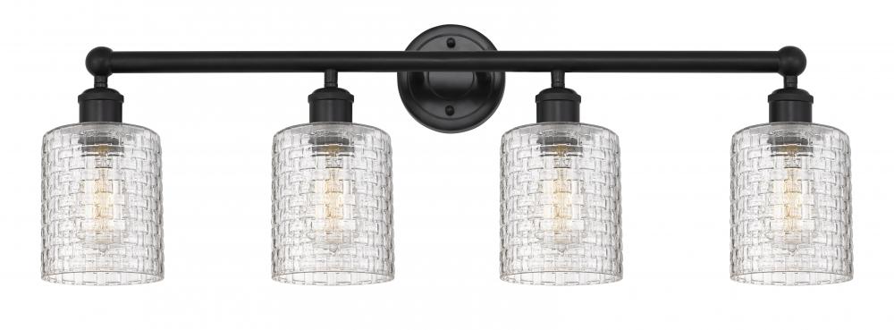 Cobbleskill - 4 Light - 32 inch - Matte Black - Bath Vanity Light