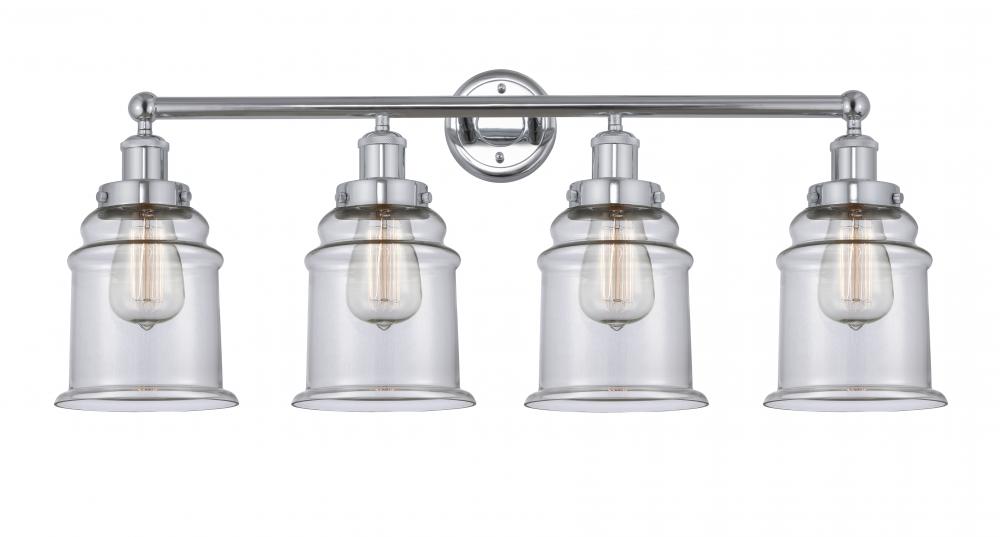 Canton - 4 Light - 33 inch - Polished Chrome - Bath Vanity Light