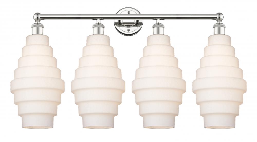 Cascade - 4 Light - 35 inch - Polished Nickel - Bath Vanity Light