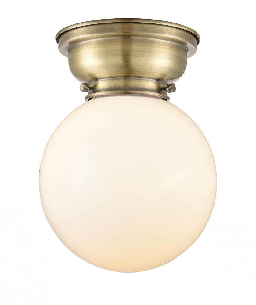 Beacon - 1 Light - 8 inch - Antique Brass - Flush Mount