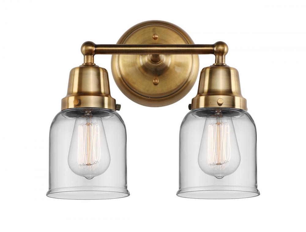 Bell - 2 Light - 13 inch - Brushed Brass - Bath Vanity Light