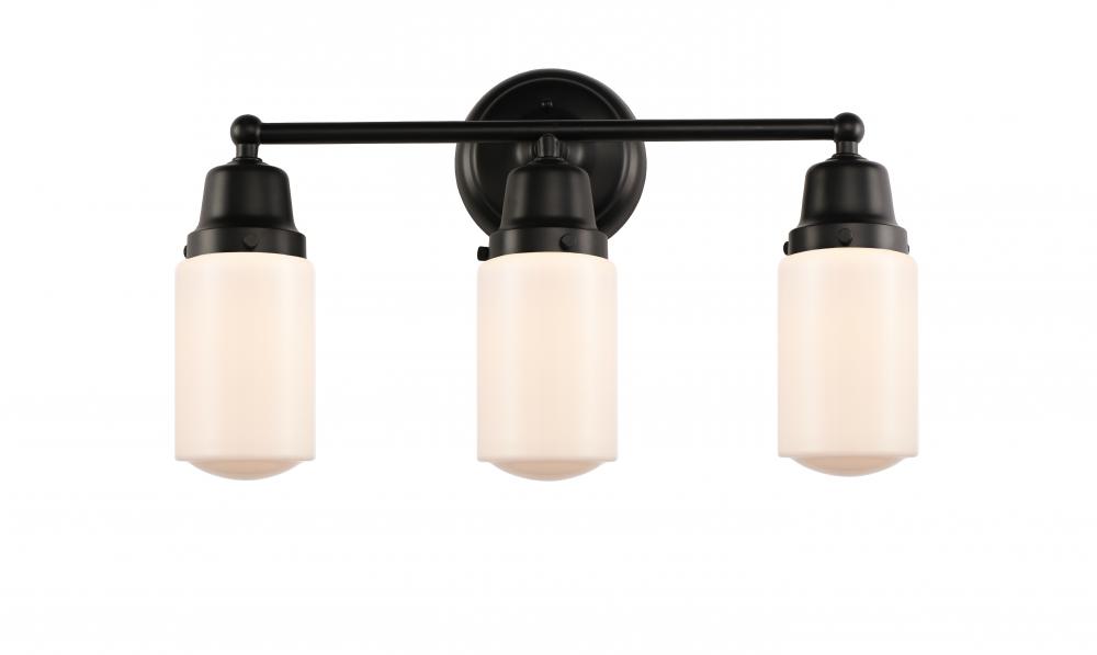 Dover - 3 Light - 21 inch - Matte Black - Bath Vanity Light