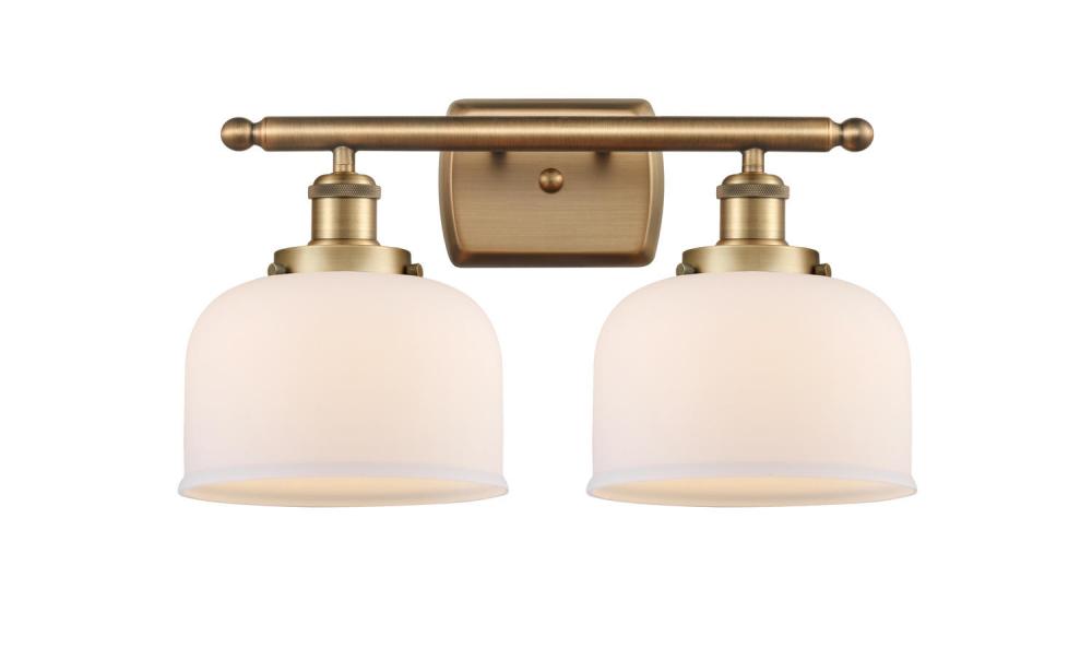 Bell - 2 Light - 18 inch - Brushed Brass - Bath Vanity Light