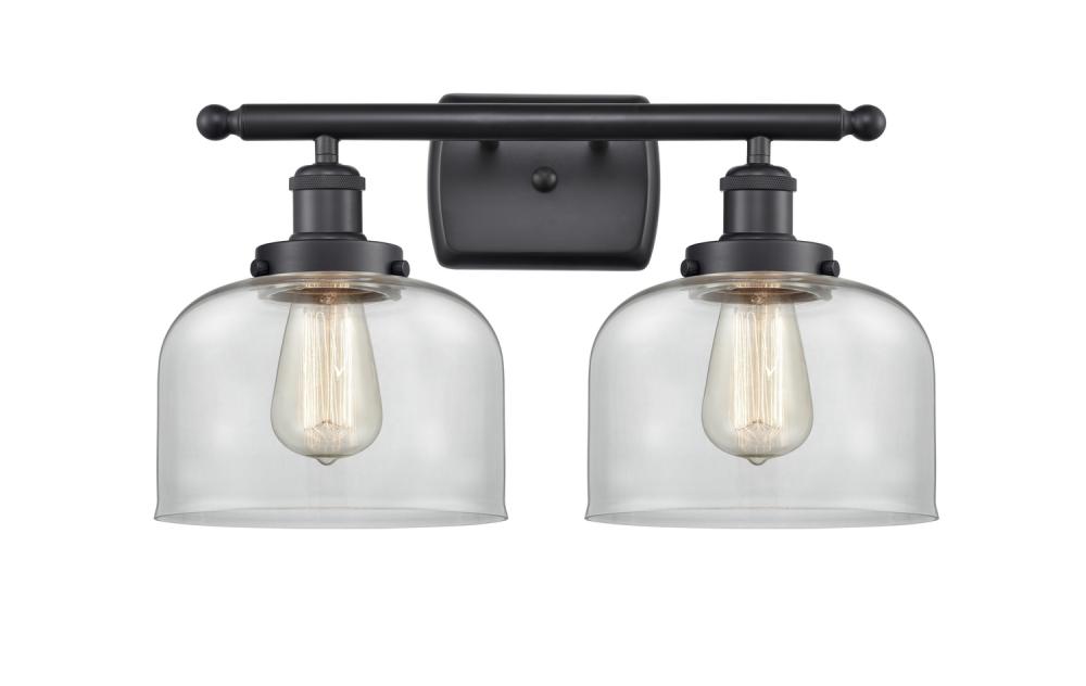 Bell - 2 Light - 18 inch - Matte Black - Bath Vanity Light