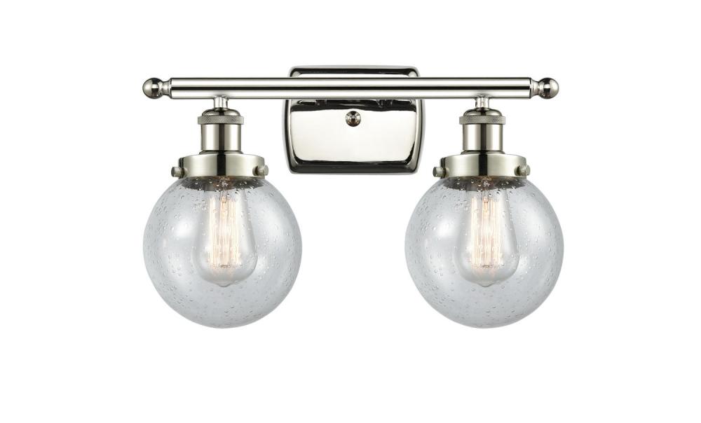 Beacon - 2 Light - 16 inch - Polished Nickel - Bath Vanity Light