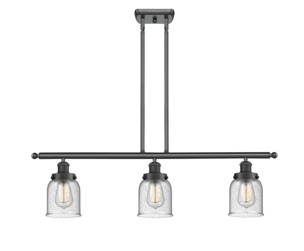 Bell - 3 Light - 36 inch - Matte Black - Stem Hung - Island Light