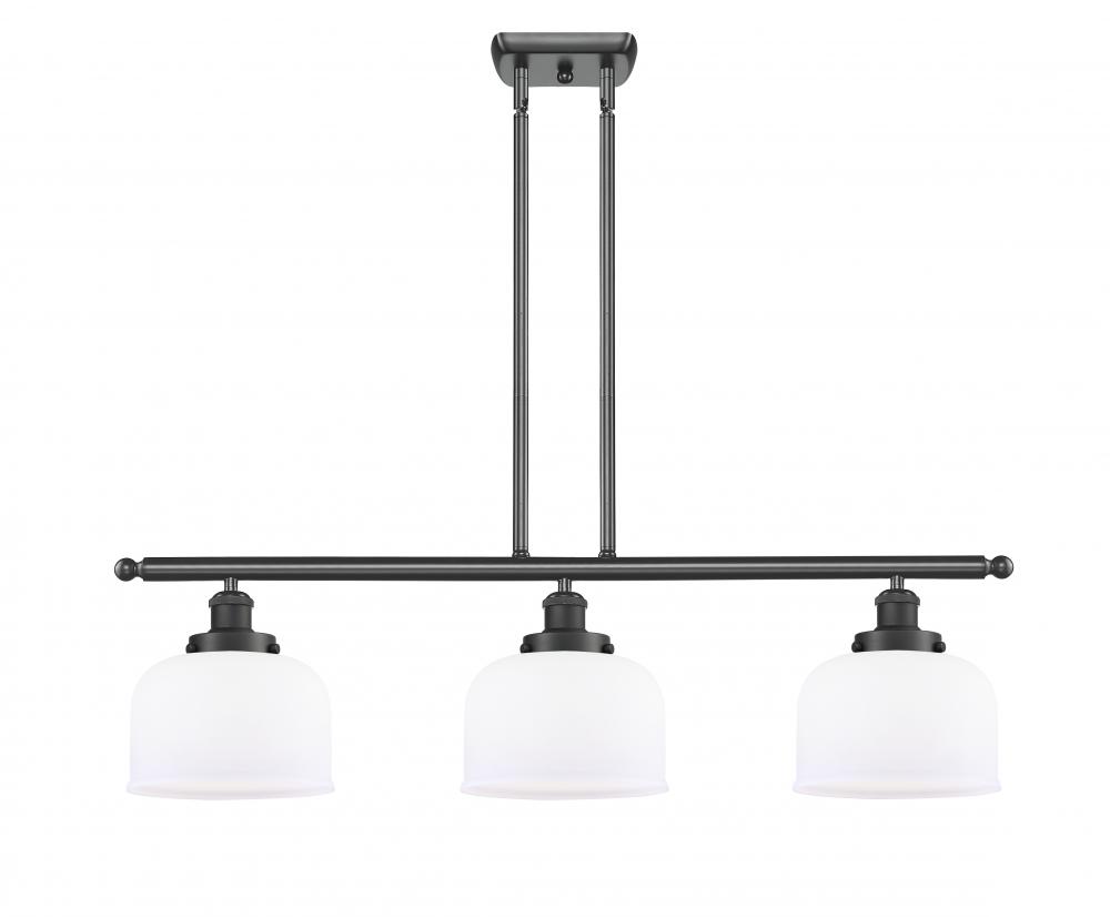 Bell - 3 Light - 36 inch - Matte Black - Stem Hung - Island Light