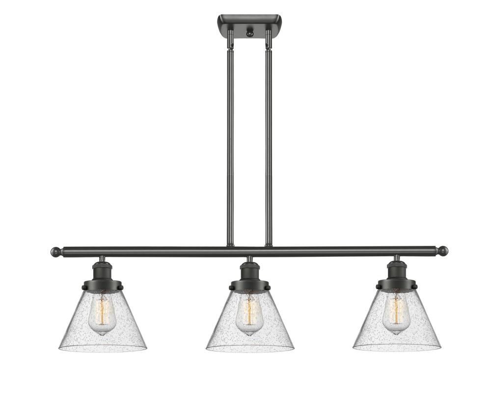 Cone - 3 Light - 36 inch - Oil Rubbed Bronze - Stem Hung - Island Light