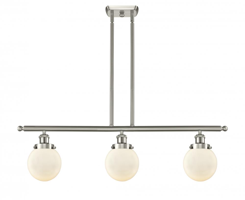 Beacon - 3 Light - 36 inch - Brushed Satin Nickel - Stem Hung - Island Light