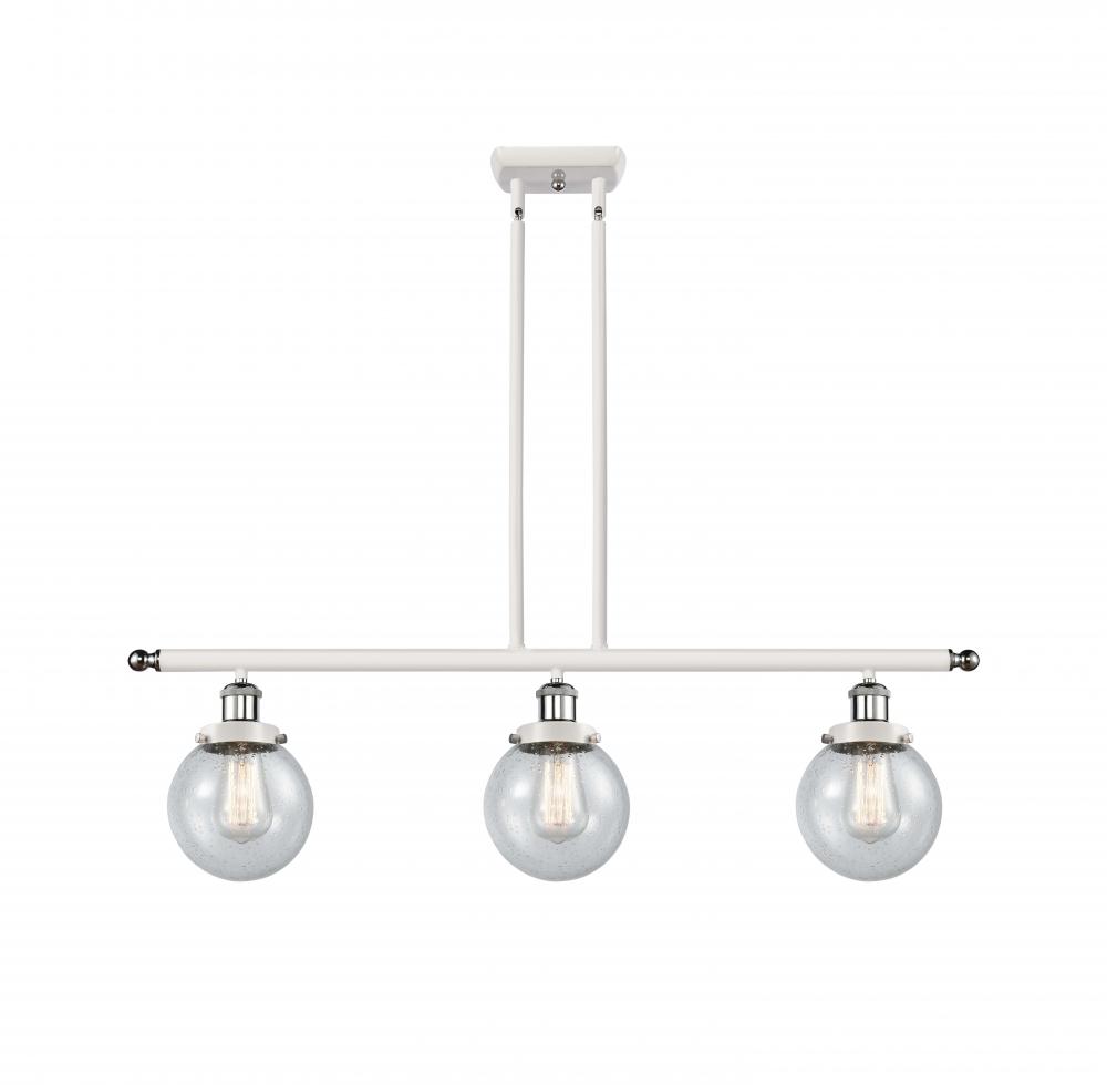 Beacon - 3 Light - 36 inch - White Polished Chrome - Stem Hung - Island Light